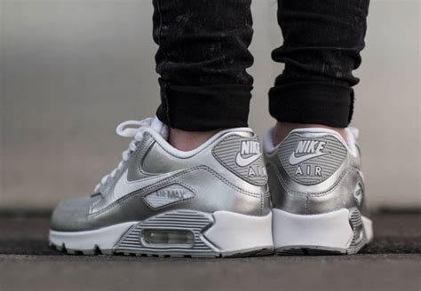 silver Nike Air Max 90